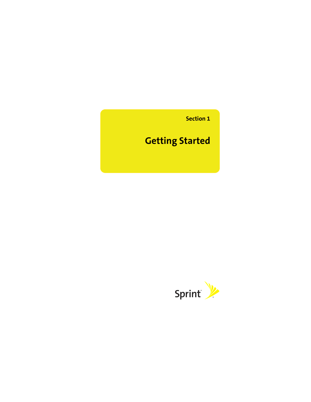 Sprint Nextel K1M manual Getting Started 