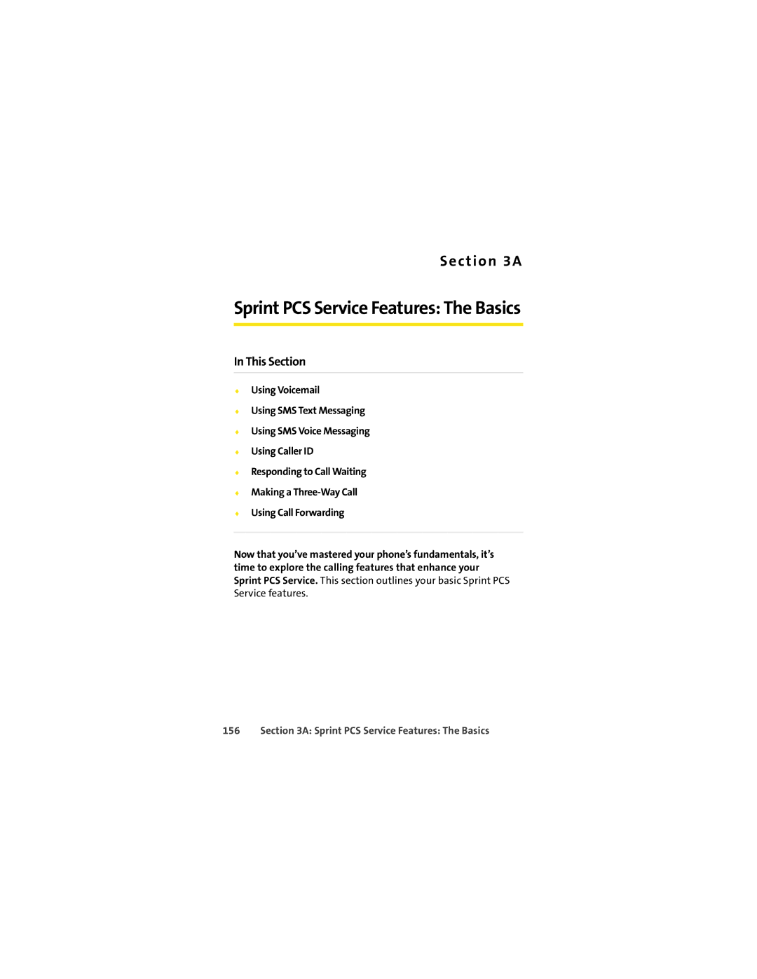 Sprint Nextel K1M manual Sprint PCS Service Features The Basics 