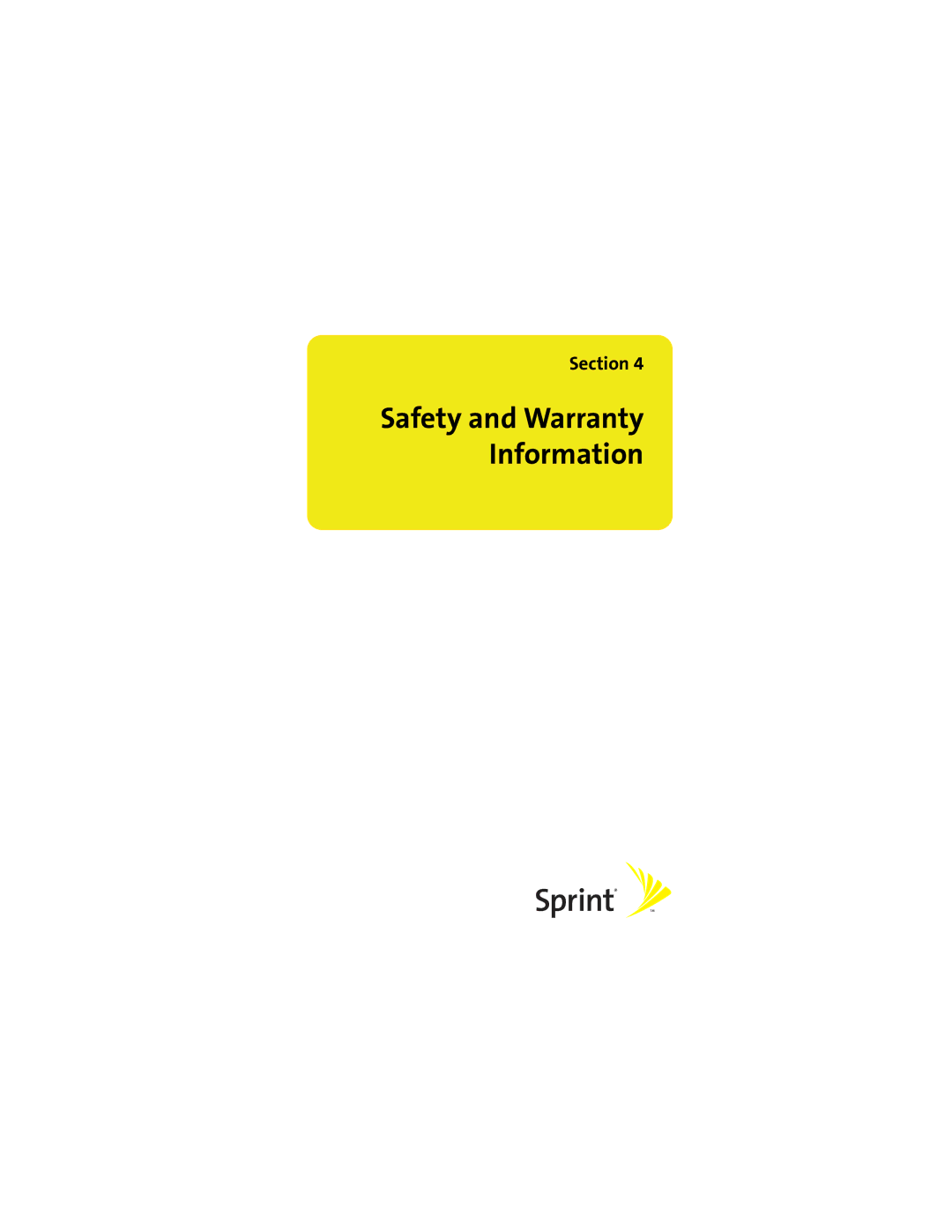 Sprint Nextel K1M manual Safety and Warranty Information 