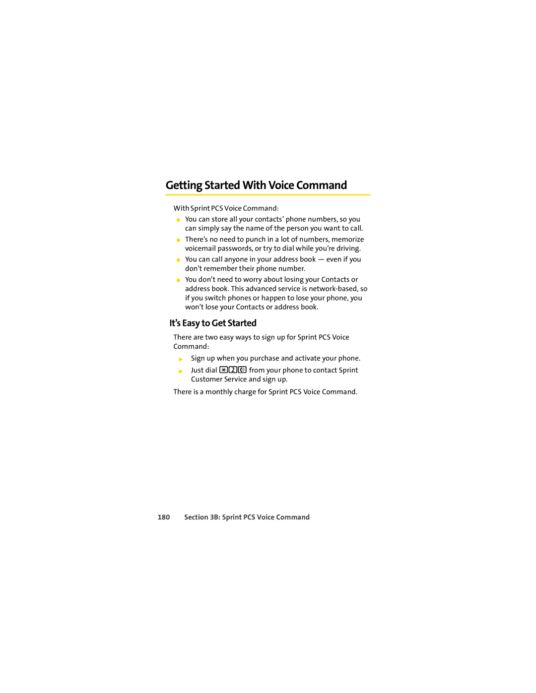 Sprint Nextel L7C manual Getting Started With Voice Command, It’s Easy to Get Started, Sprint PCS Voice Command 