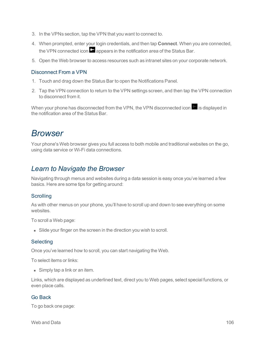 Sprint Nextel LG G2 manual Learn to Navigate the Browser 