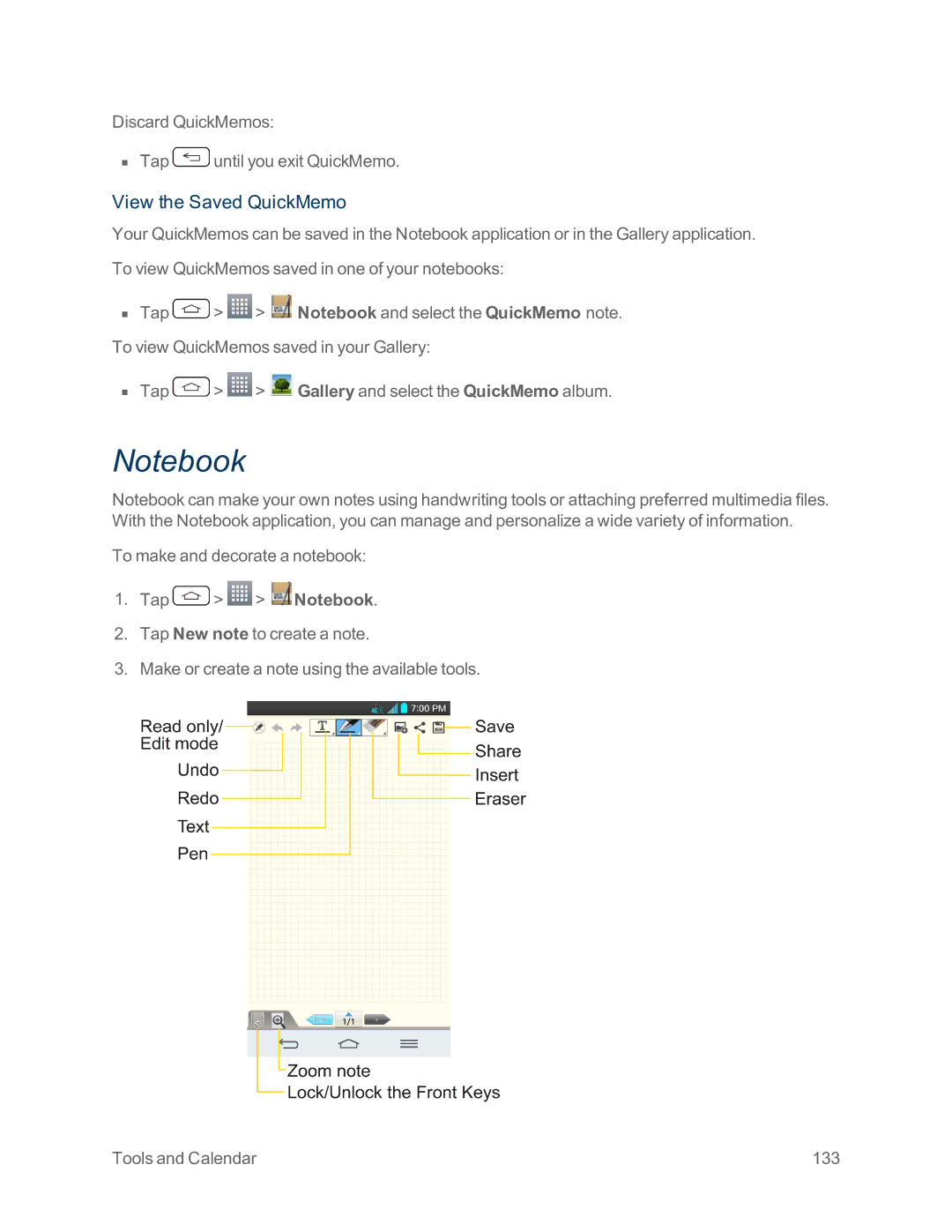 Sprint Nextel LG G2 manual View the Saved QuickMemo 