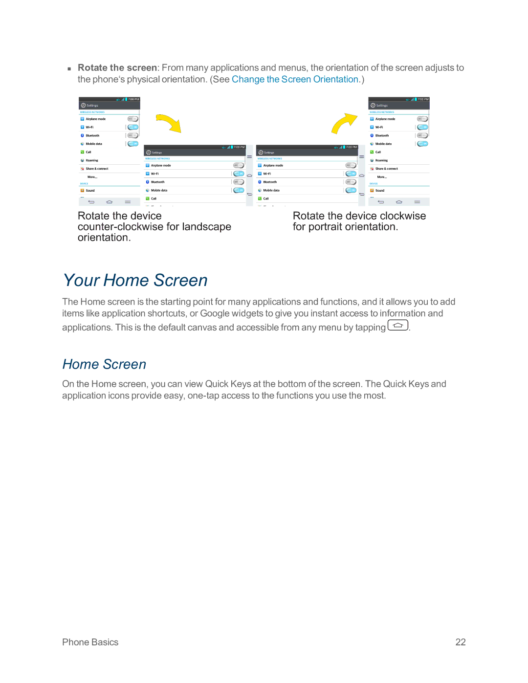 Sprint Nextel LG G2 manual Your Home Screen 