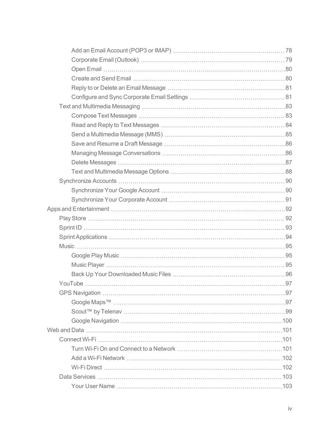 Sprint Nextel LG G2 manual 