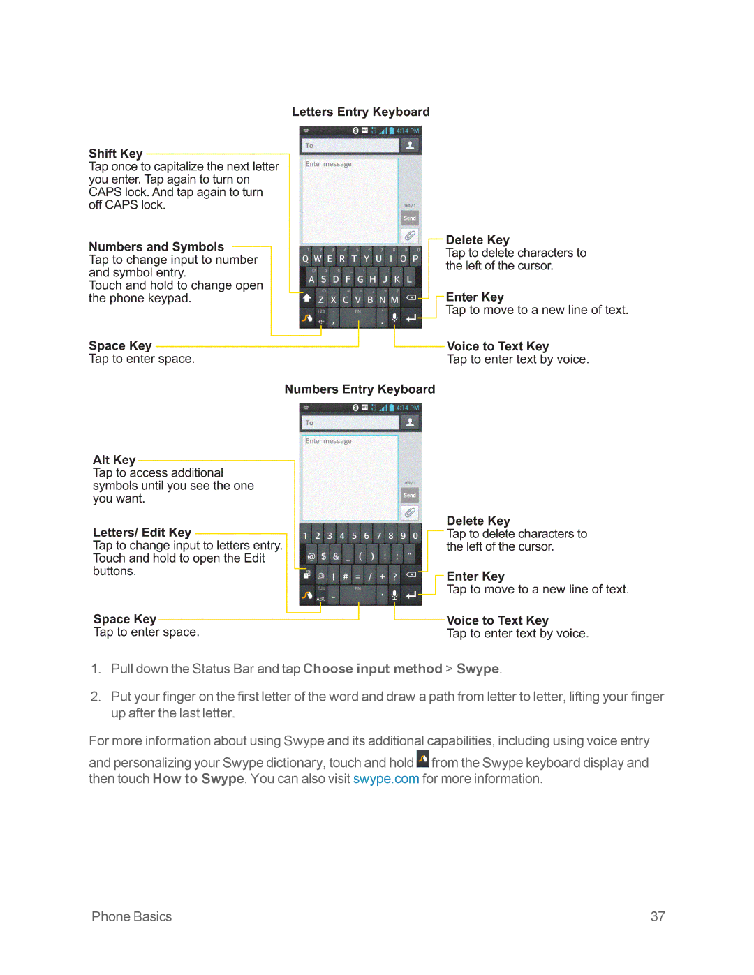 Sprint Nextel LG OPTIMUS F3 manual Phone Basics 