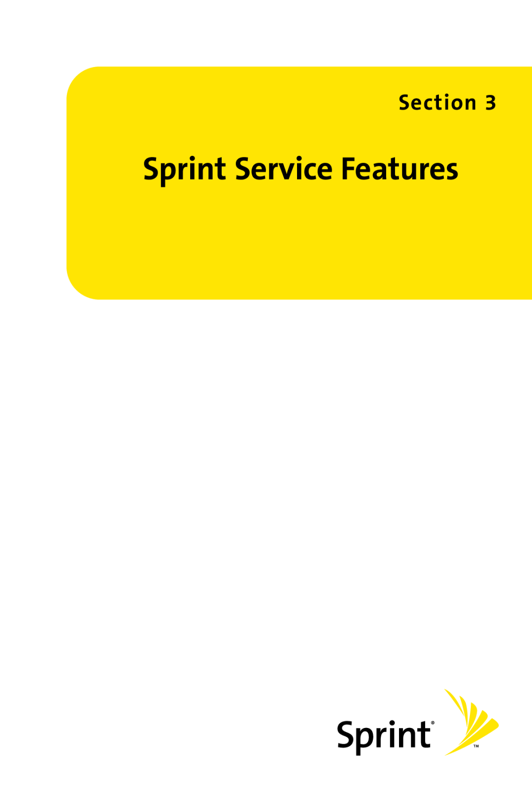 Sprint Nextel LX160 manual Sprint Service Features, Section 