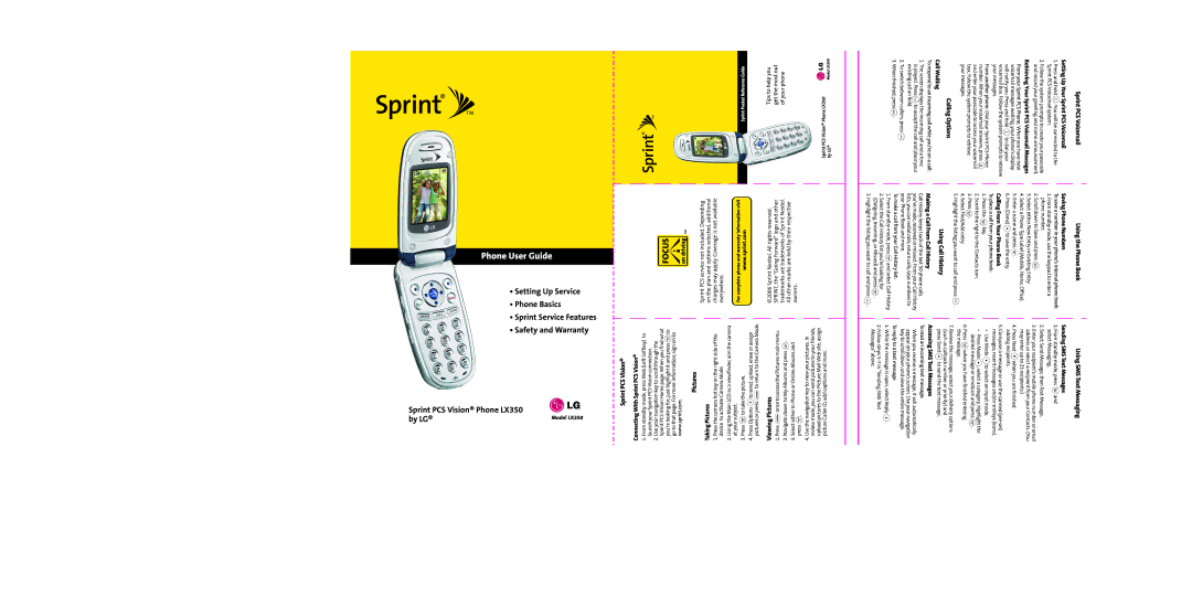 Sprint Nextel LX350 manual 