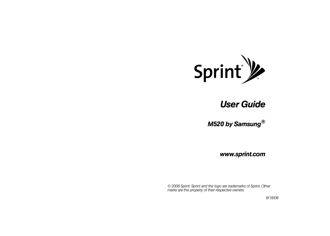 Sprint Nextel M520 manual User Guide 