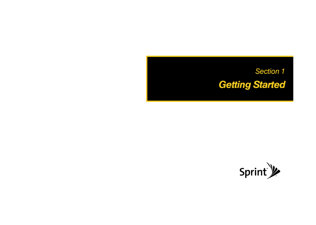 Sprint Nextel M520 manual Getting Started 