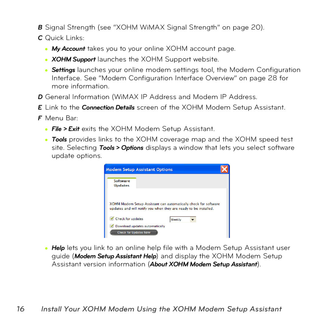 Sprint Nextel MAX-206M2 manual Install Your Xohm Modem Using the Xohm Modem Setup Assistant 