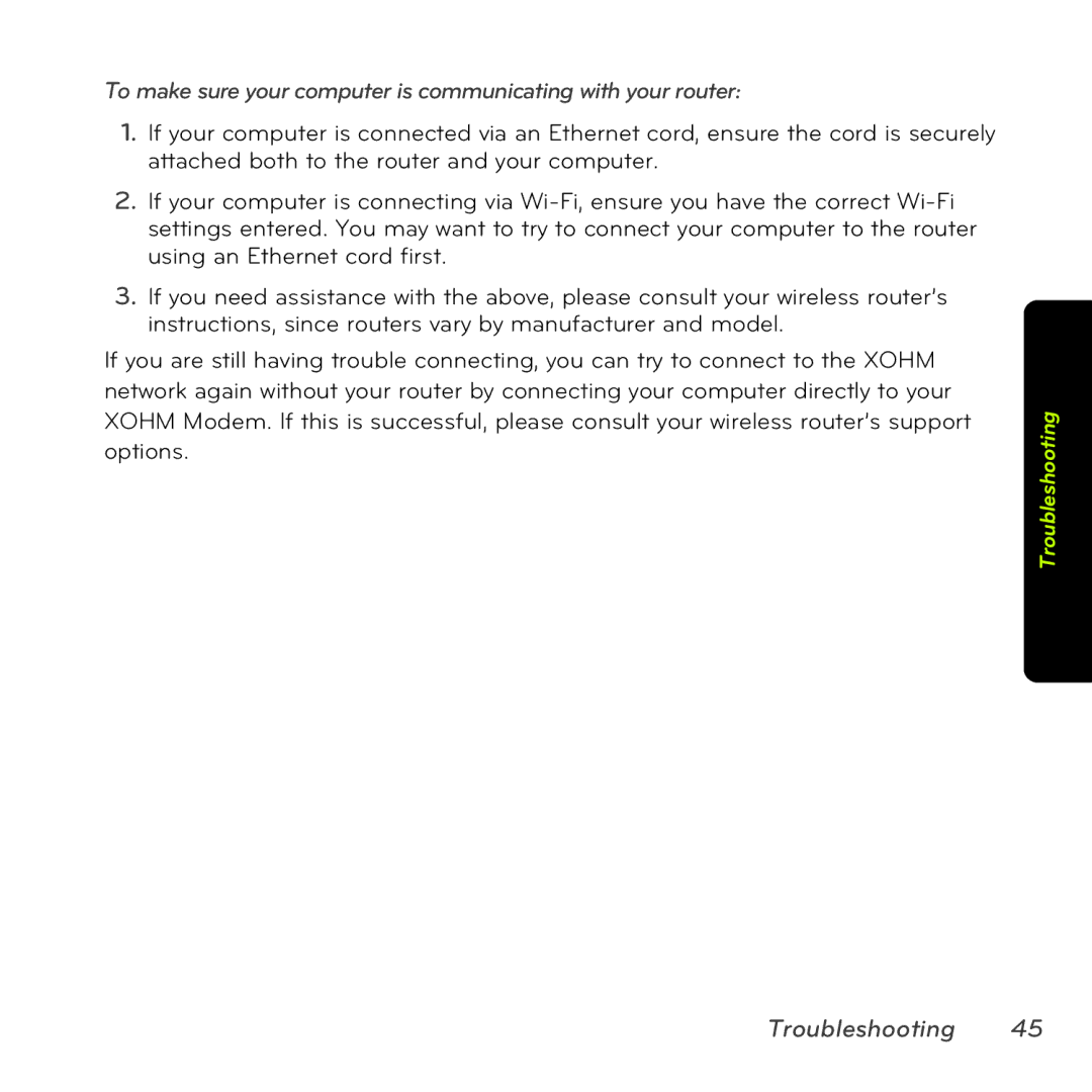 Sprint Nextel MAX-206M2 manual To make sure your computer is communicating with your router 