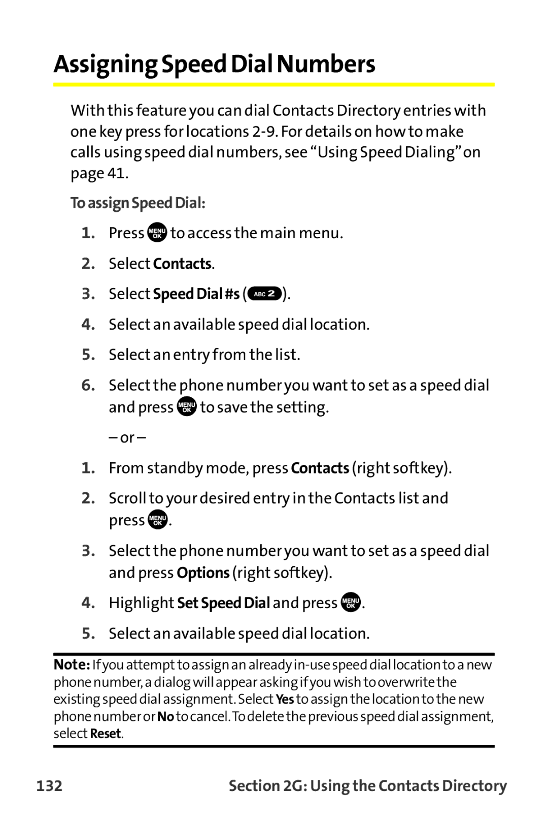 Sprint Nextel MM-7500 manual Assigning Speed Dial Numbers, ToassignSpeedDial, 132 