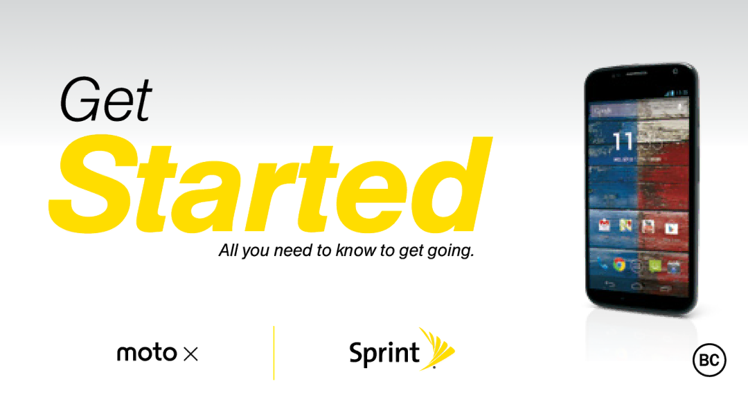 Sprint Nextel MOTO X manual Started 