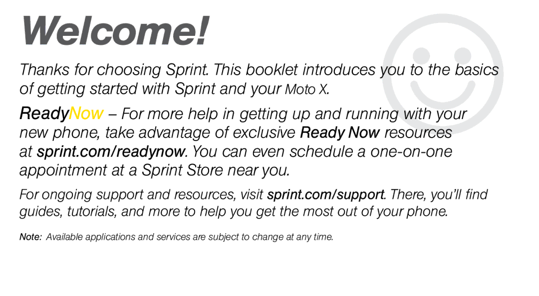 Sprint Nextel MOTO X manual 