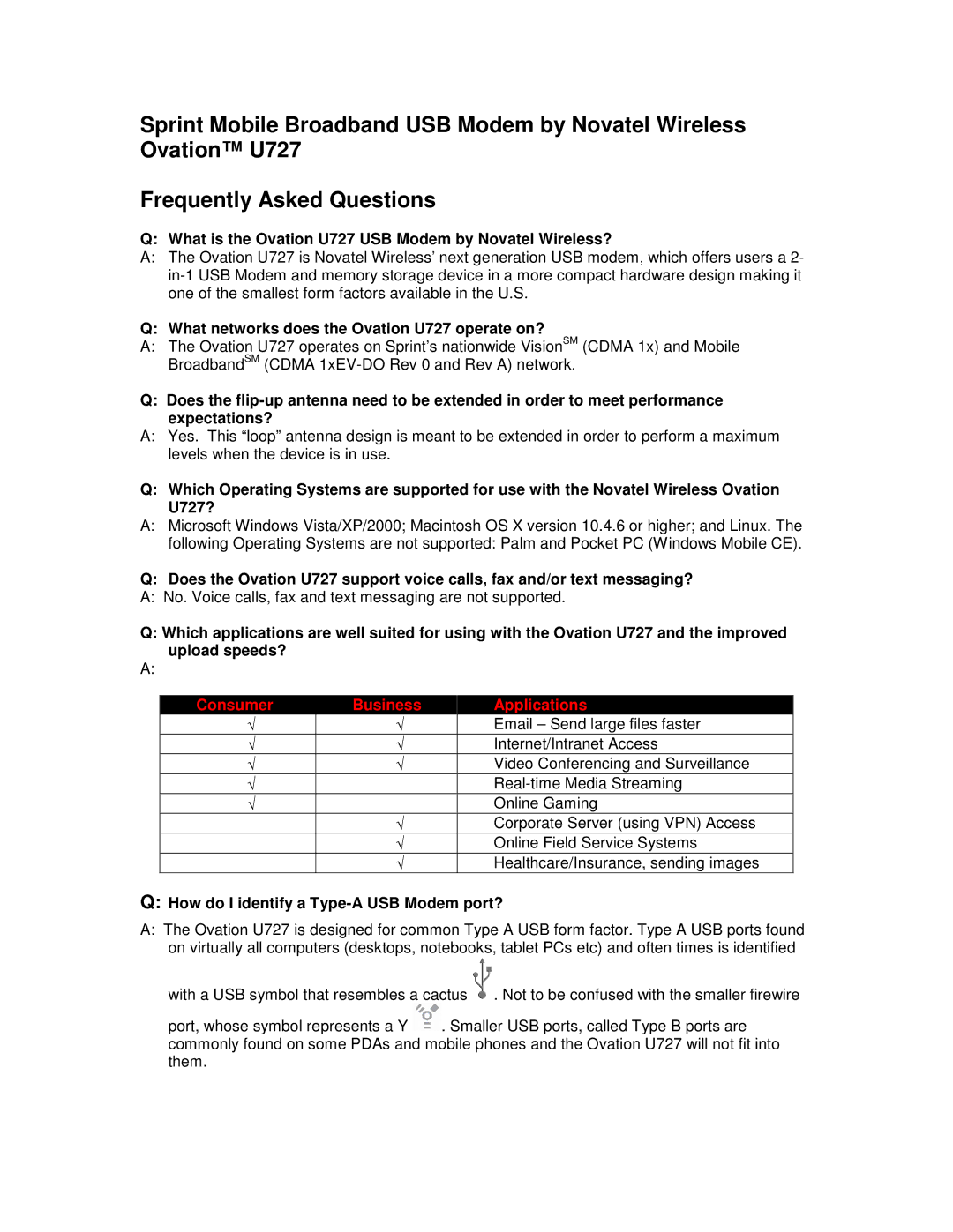 Sprint Nextel OVATION U727 manual What is the Ovation U727 USB Modem by Novatel Wireless? 