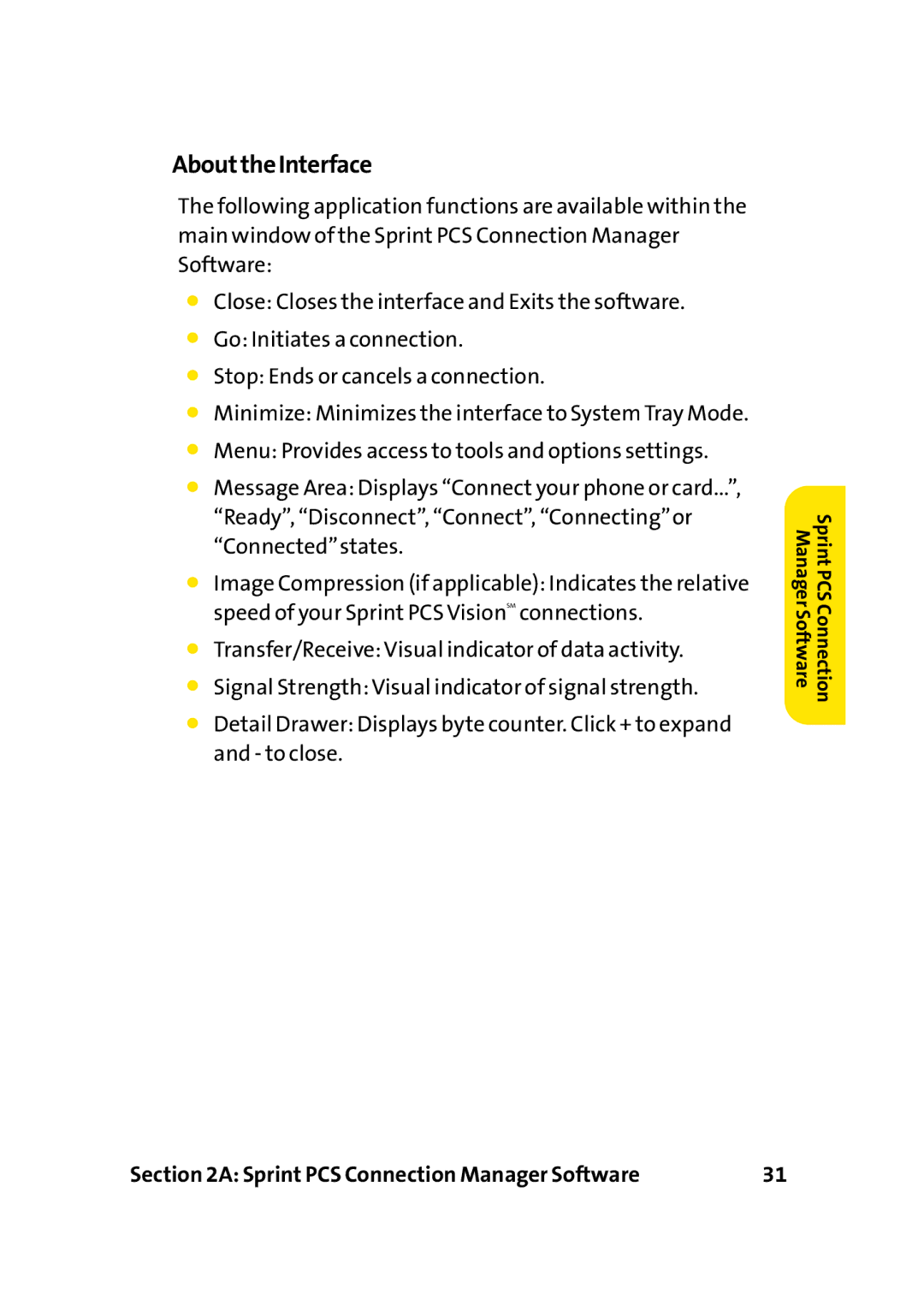 Sprint Nextel PC-5740 manual AbouttheInterface 