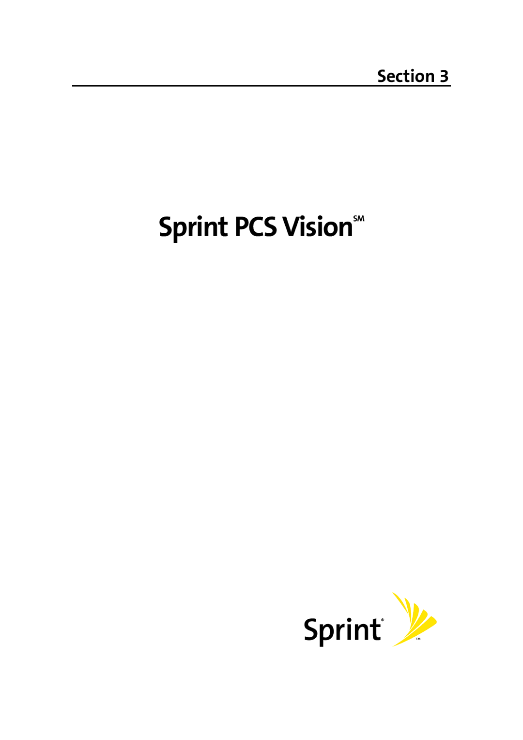 Sprint Nextel PC-5740 manual Sprint PCS VisionSM 