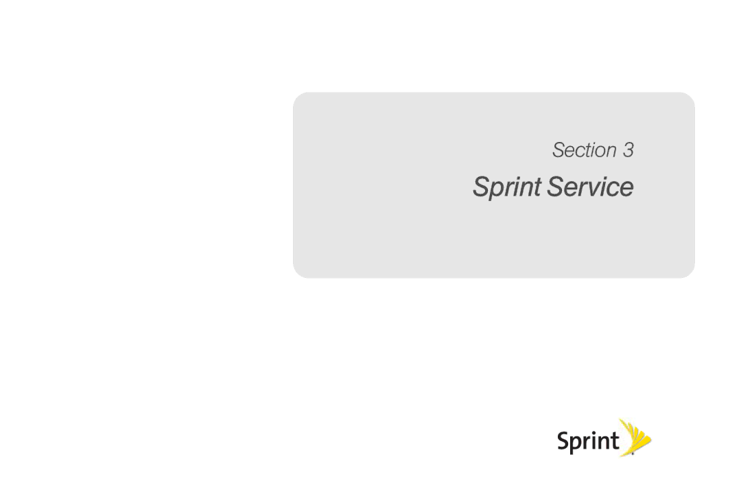 Sprint Nextel PG86100 manual Sprint Service 