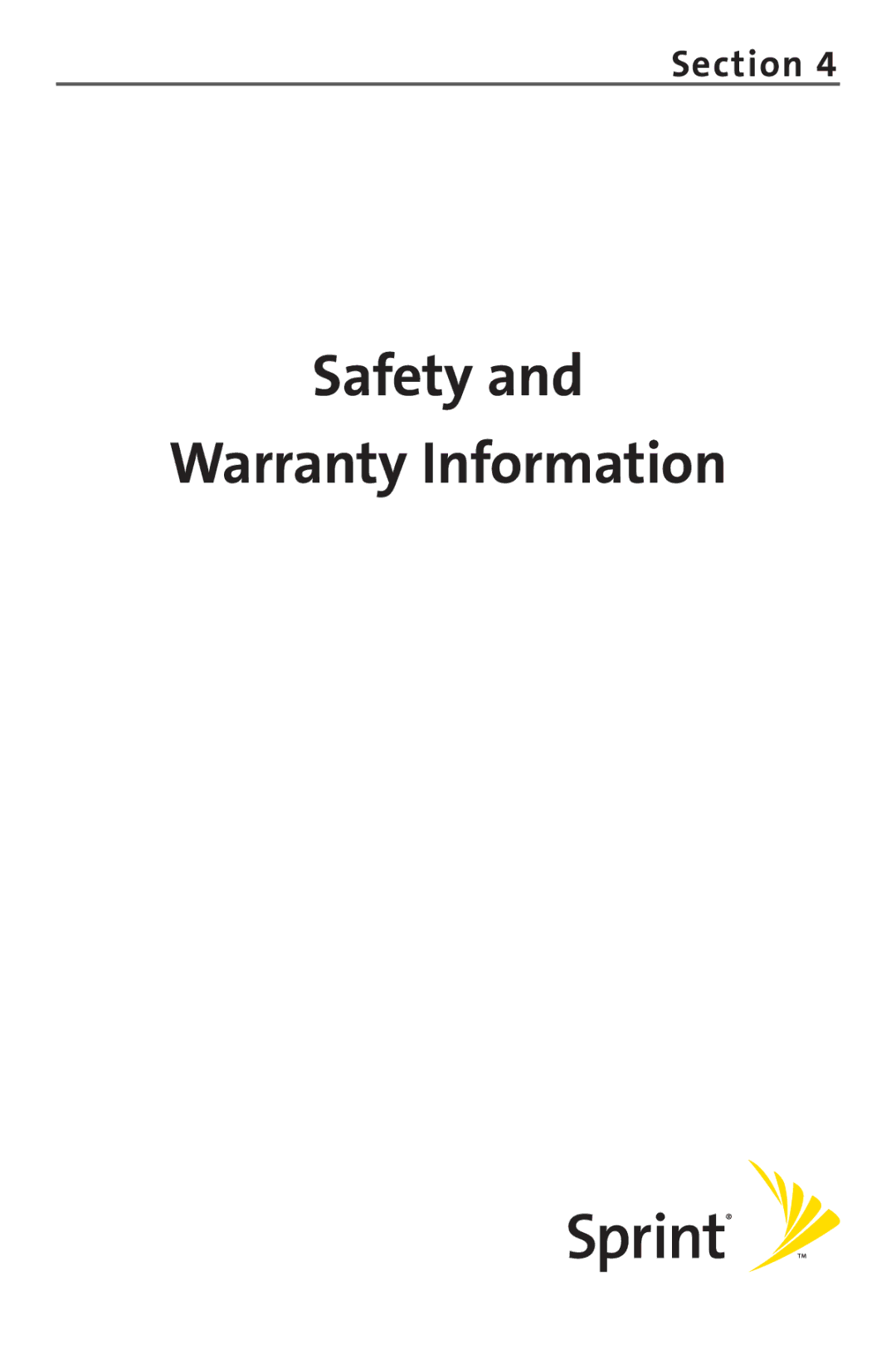 Sprint Nextel PM-225 manual Safety Warranty Information 