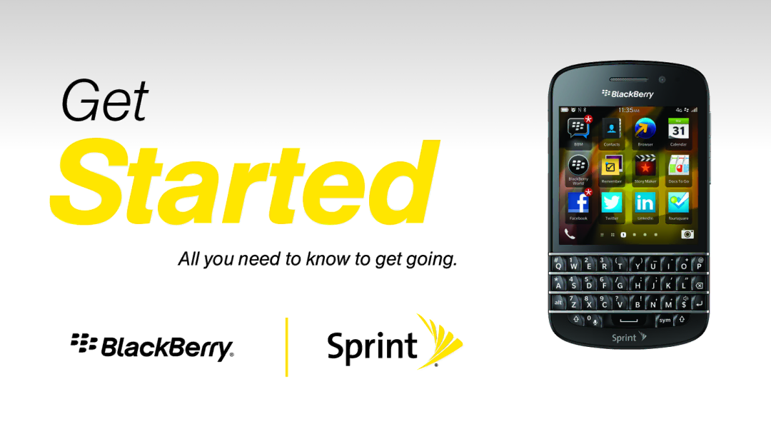 Sprint Nextel Q10 manual Started 