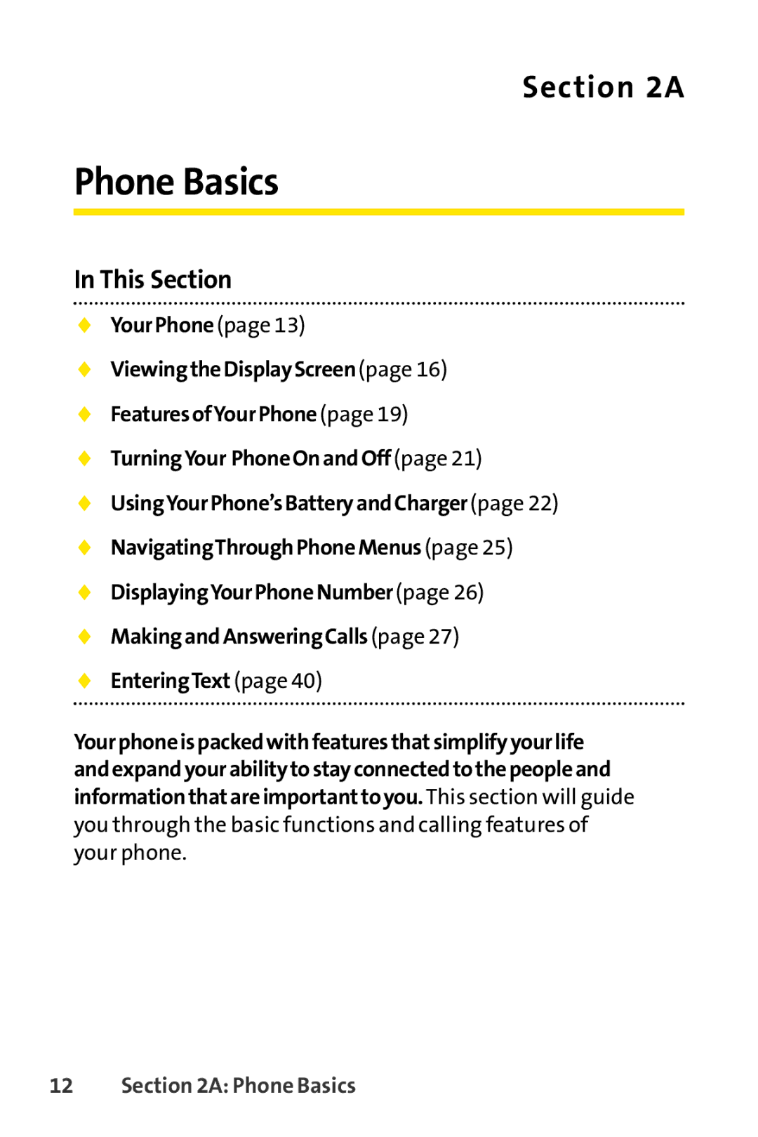 Sprint Nextel S1 manual Phone Basics 