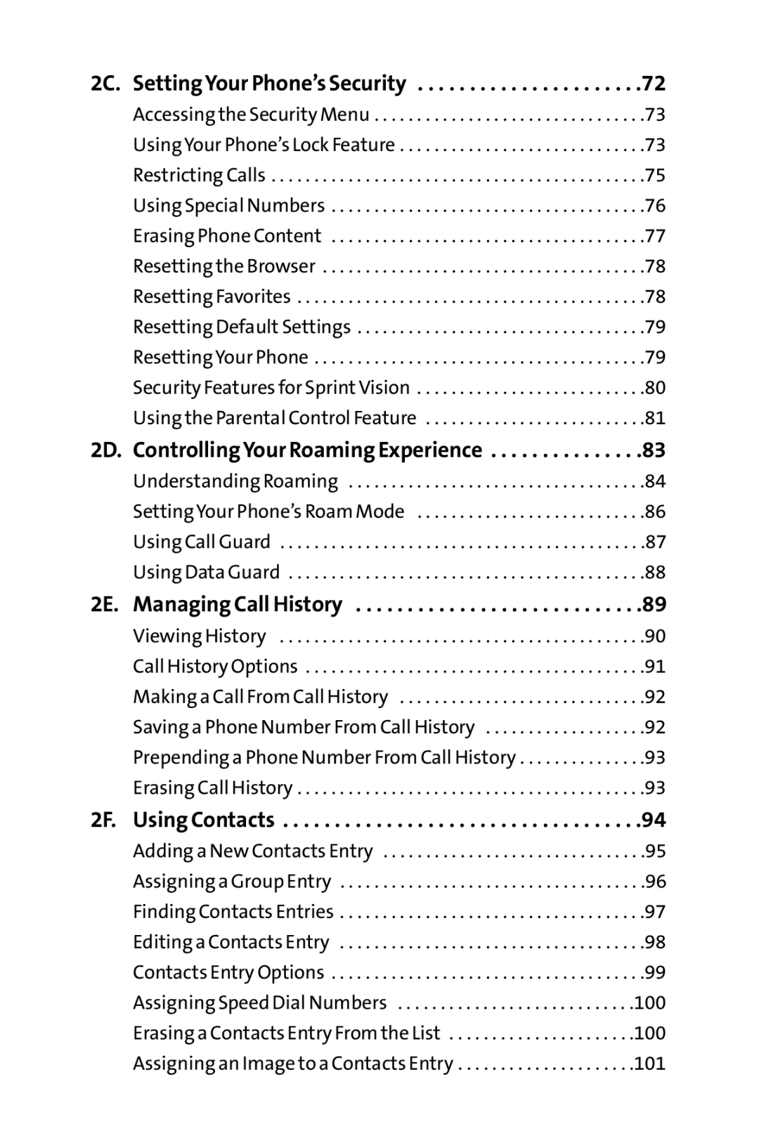 Sprint Nextel S1 manual 100 