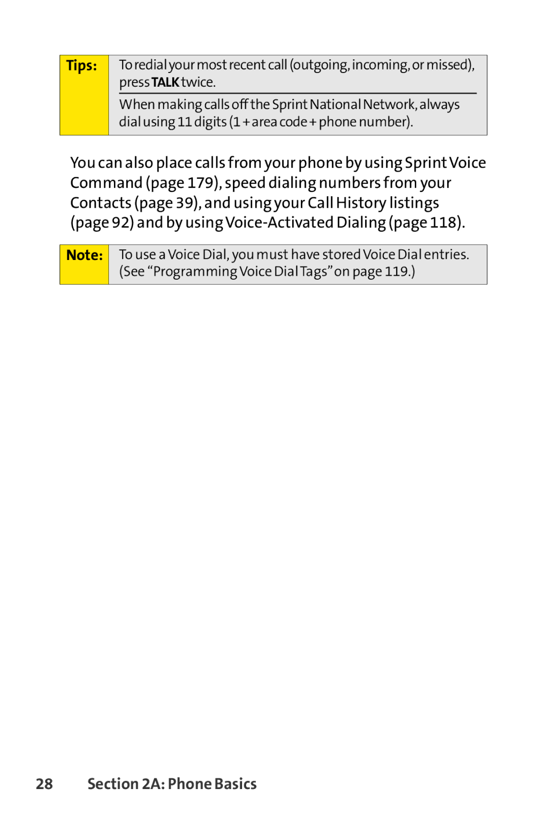 Sprint Nextel S1 manual Tips 