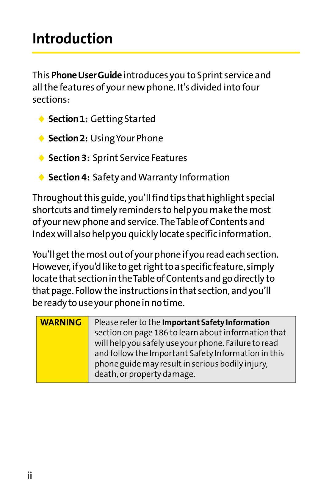 Sprint Nextel S1 manual Introduction 