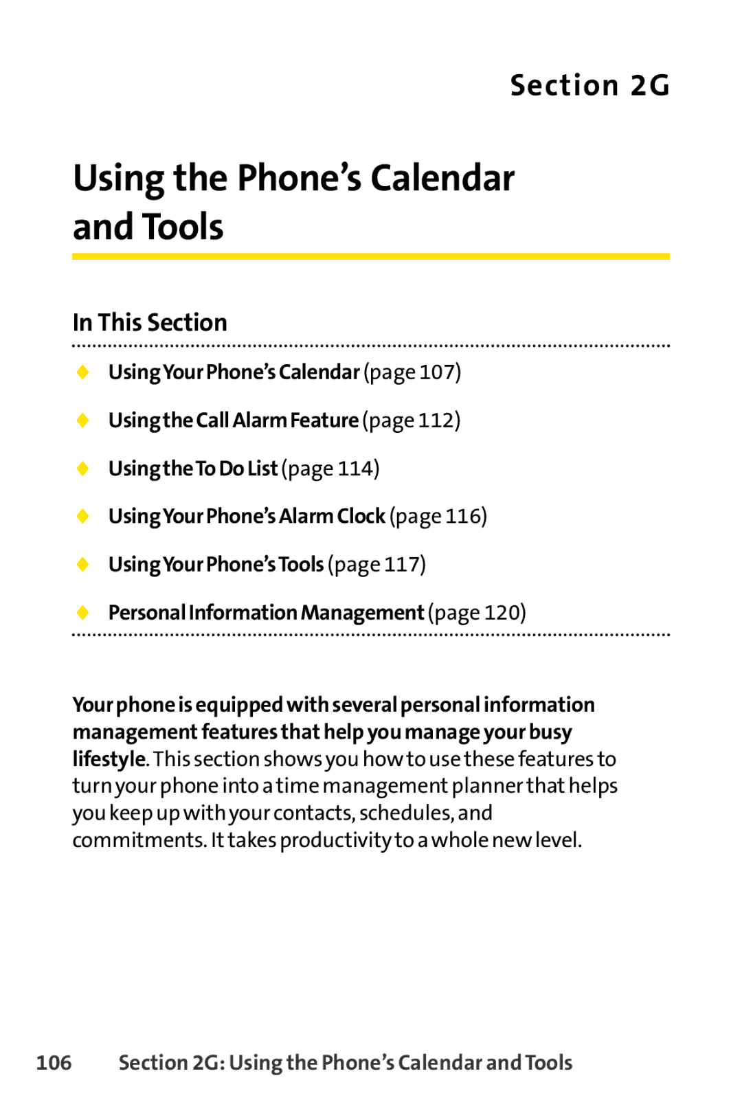 Sprint Nextel SCP-3100 manual Using the Phone’s Calendar and Tools 