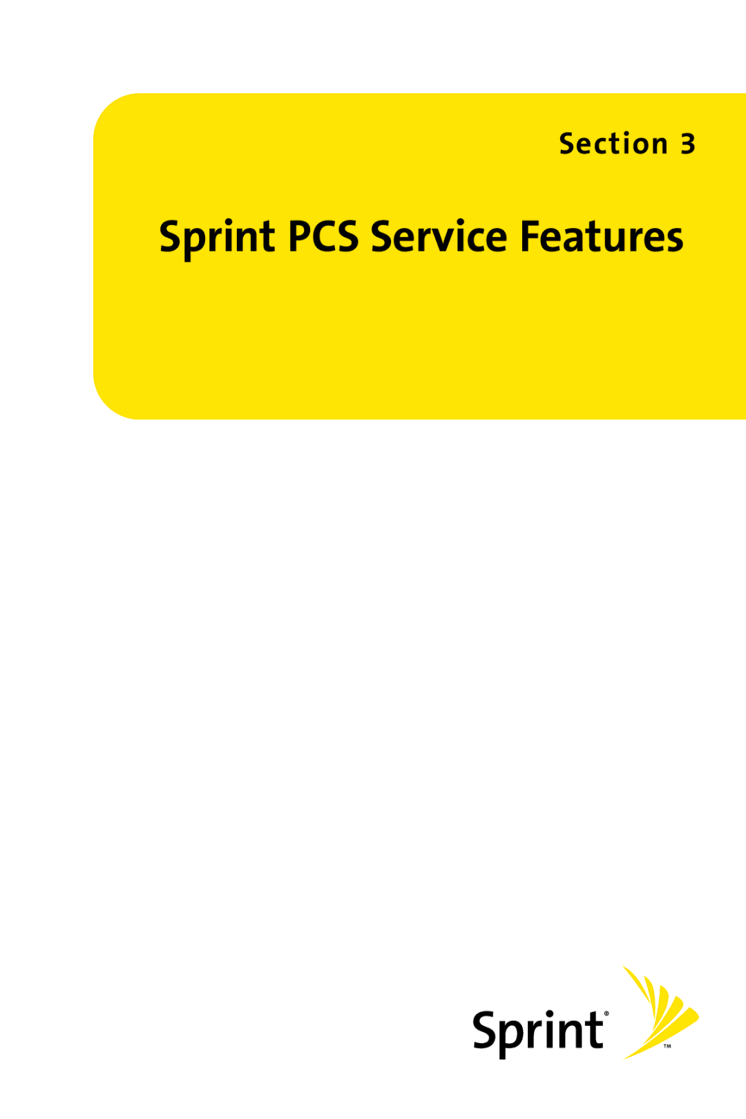 Sprint Nextel SCP-3100 manual Sprint PCS Service Features 