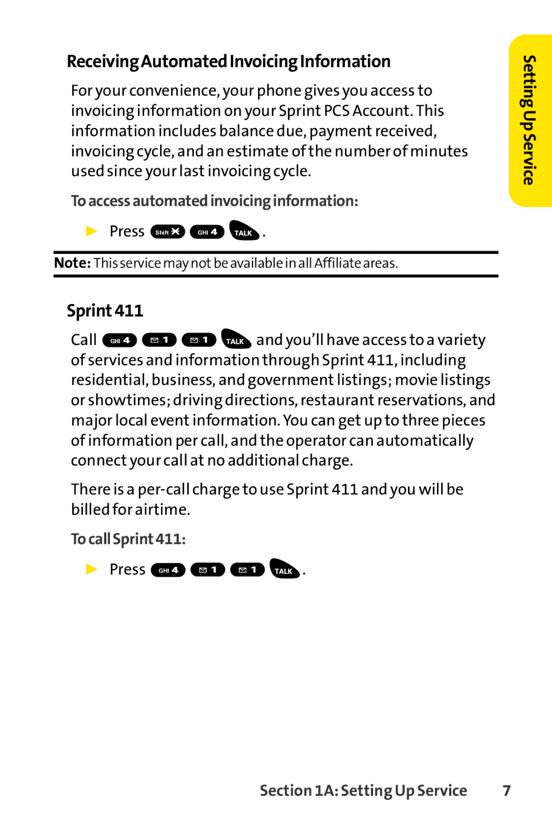 Sprint Nextel SCP-3100 ReceivingAutomatedInvoicingInformation, Sprint411, Toaccessautomatedinvoicinginformation, Press GHI 