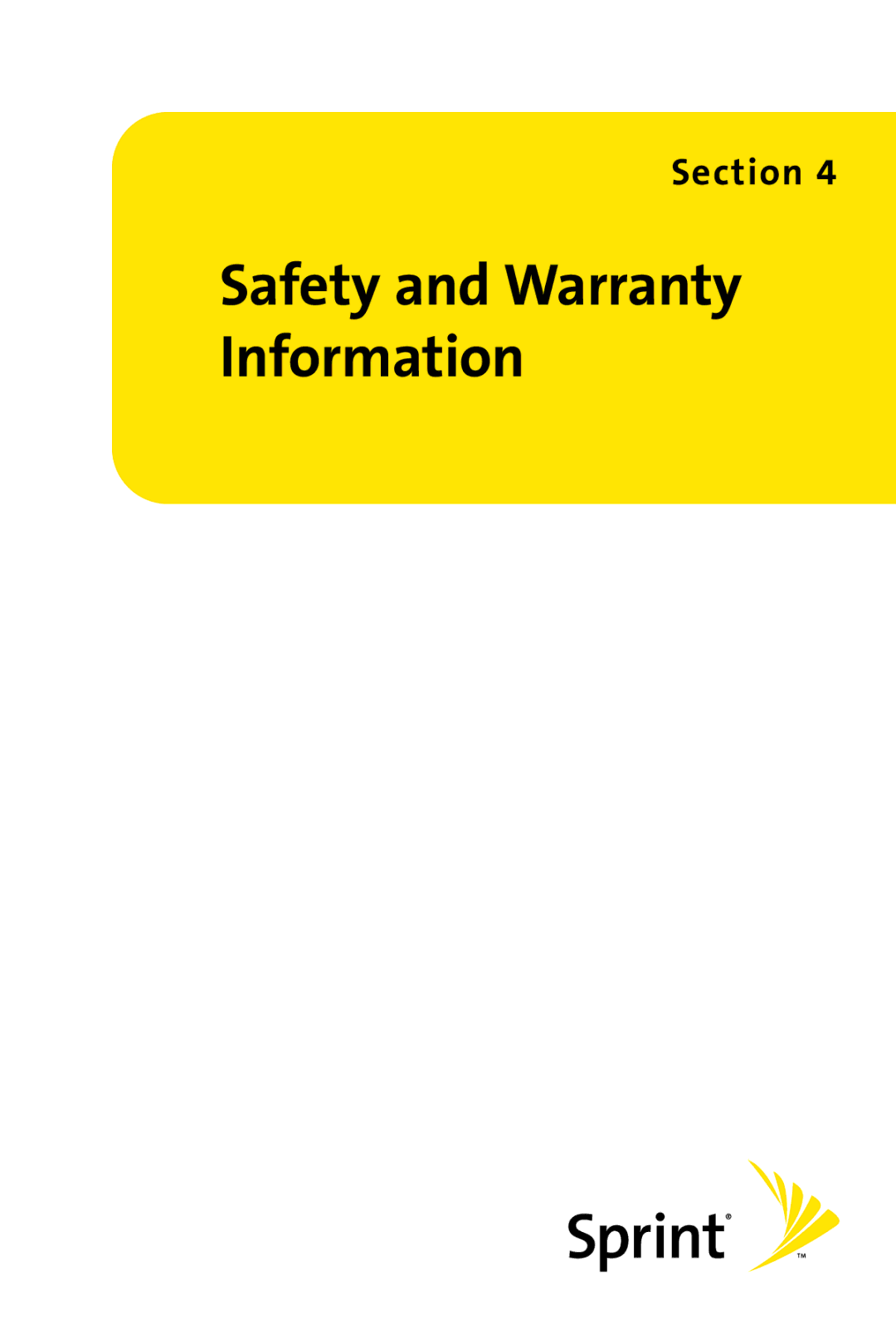 Sprint Nextel SCP-3100 manual Safety and Warranty Information 