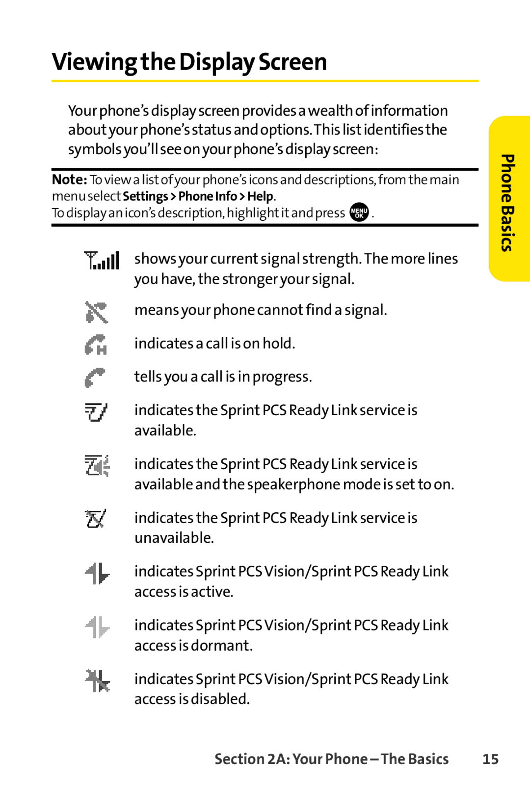 Sprint Nextel SCP-3100 manual Viewing the Display Screen 