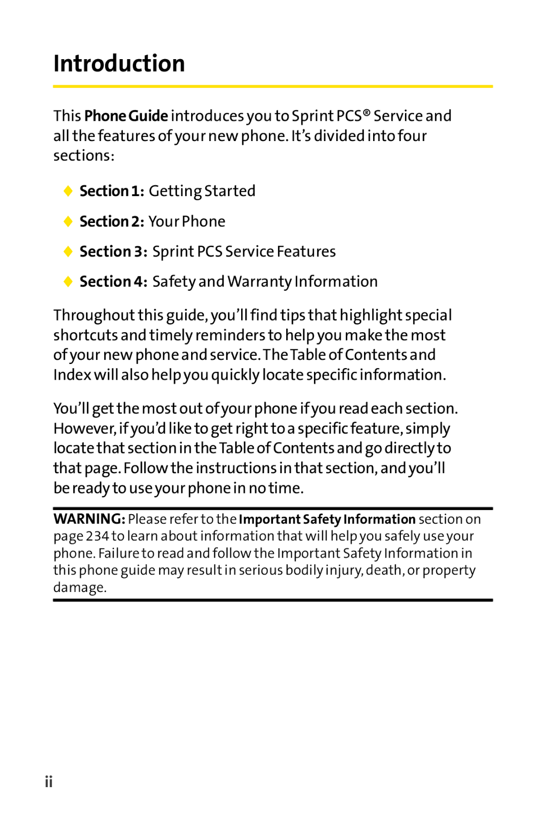 Sprint Nextel SCP-3100 manual Introduction, Your Phone 