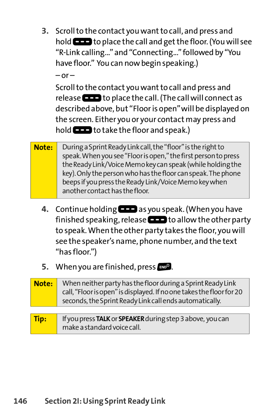 Sprint Nextel SCP-3200 manual Using Sprint Ready Link 