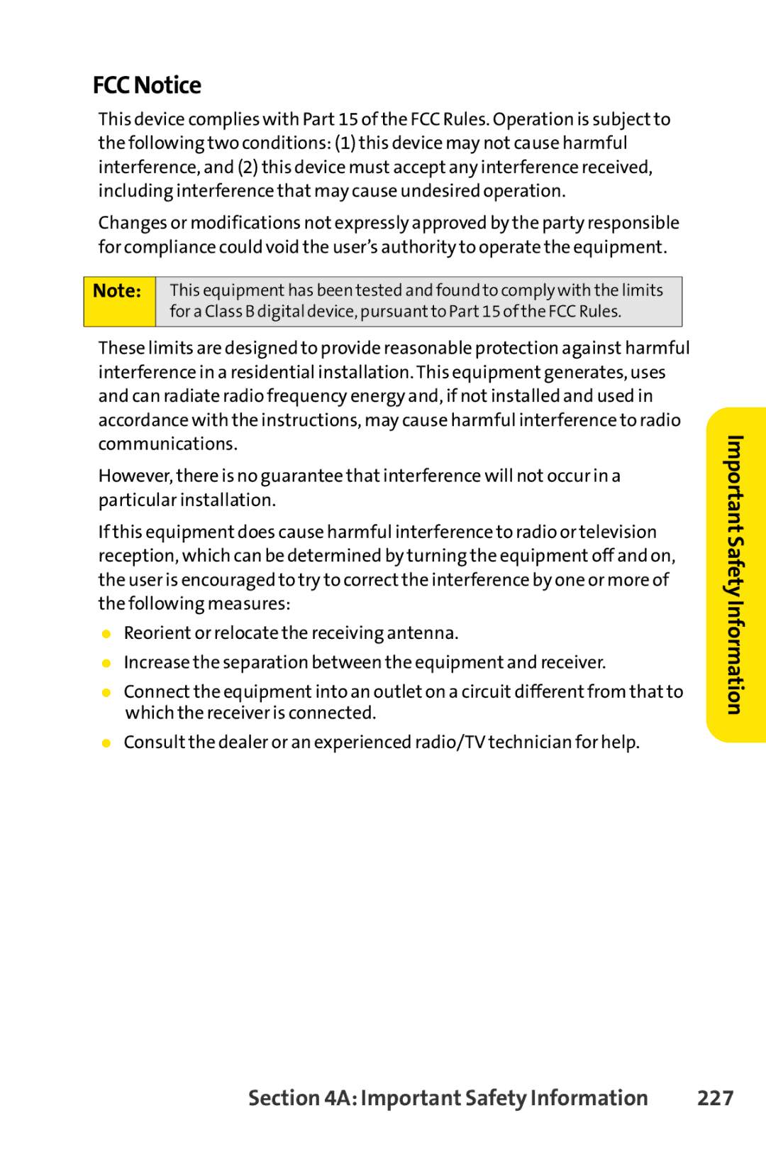 Sprint Nextel SCP-7000 manual FCCNotice, 227 