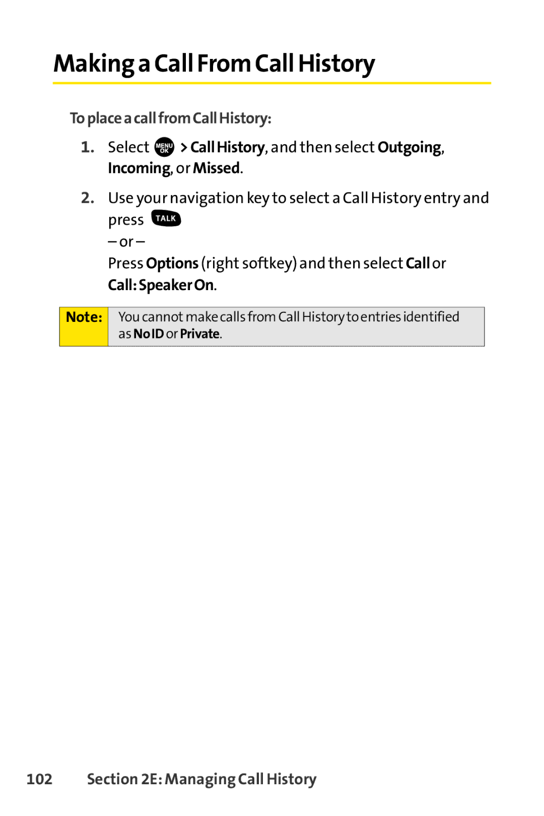 Sprint Nextel SCP-7000 manual Making a Call FromCall History, ToplaceacallfromCallHistory 