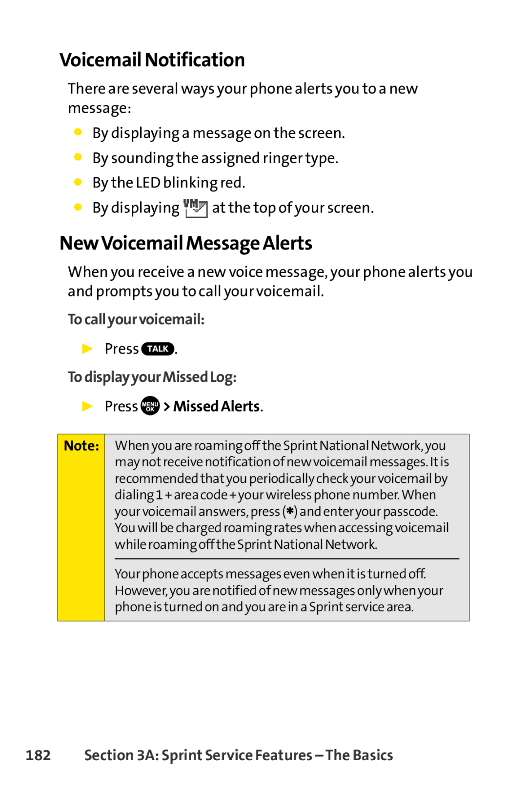 Sprint Nextel SCP-7050 Voicemail Notification, NewVoicemail Message Alerts, Tocallyourvoicemail, TodisplayyourMissedLog 