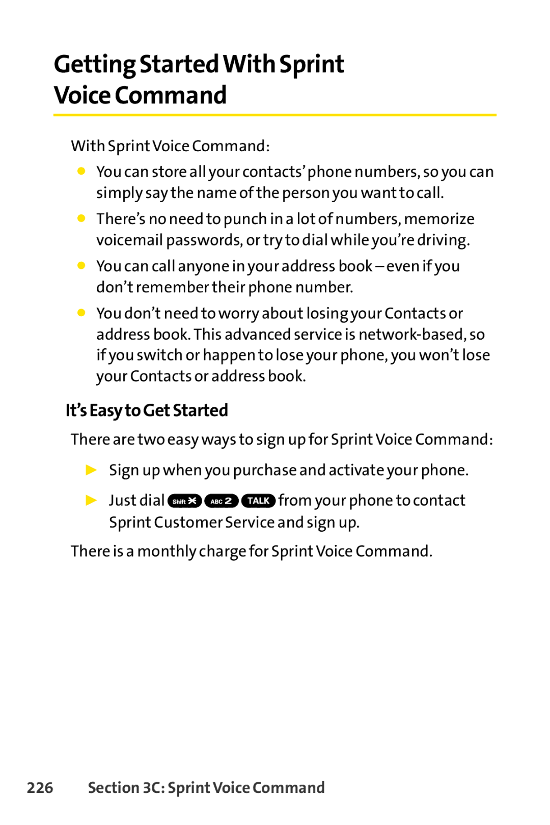 Sprint Nextel SCP-7050 manual Getting StartedWith Sprint Voice Command, It’sEasytoGetStarted 