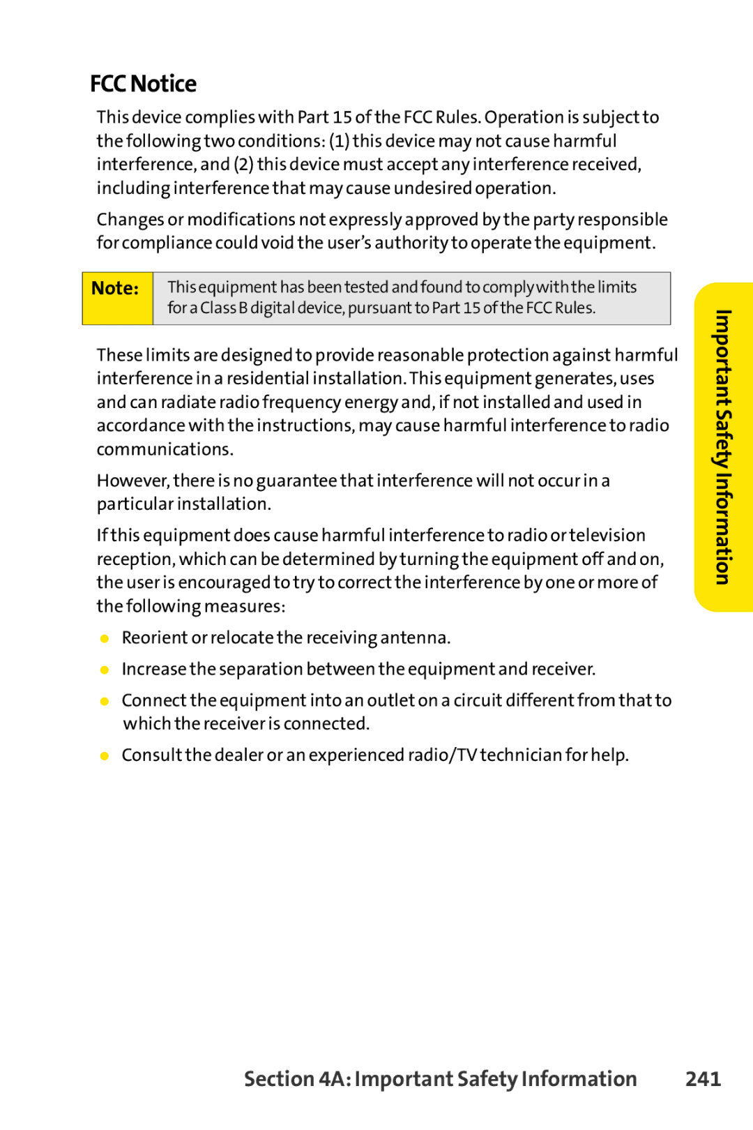 Sprint Nextel SCP-7050 manual FCCNotice, 241 