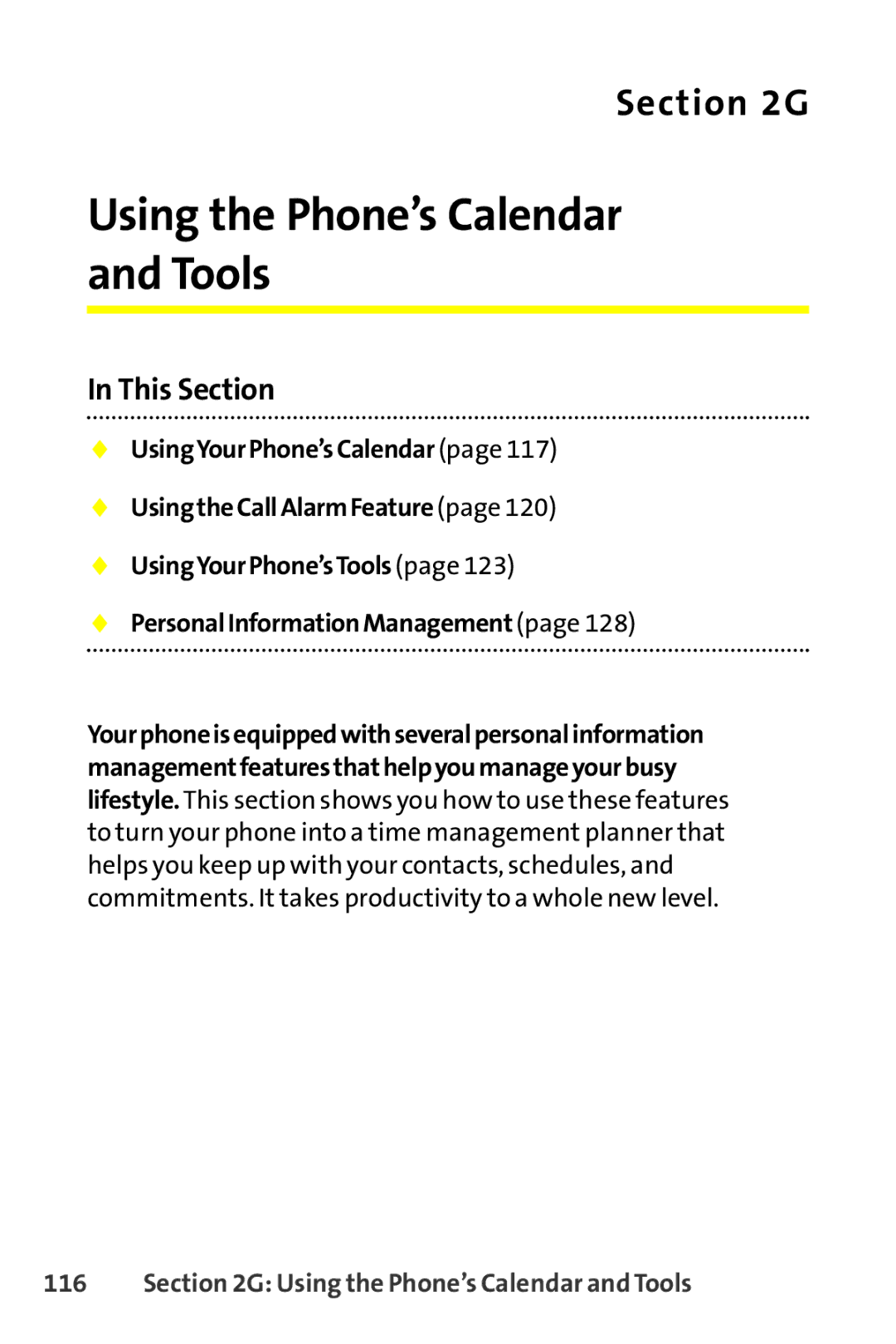 Sprint Nextel SCP-8400 manual Using the Phone’s Calendar and Tools 