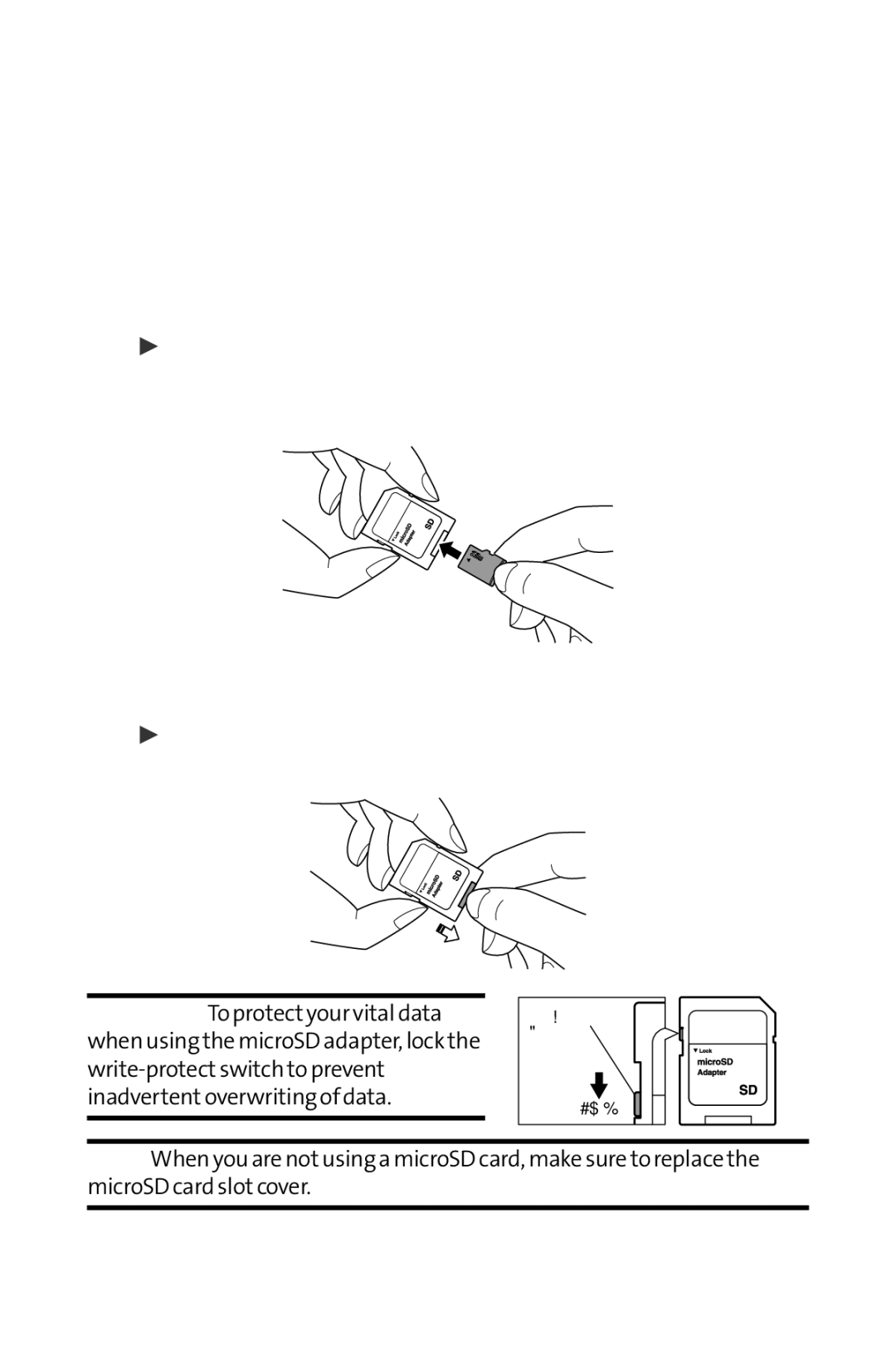 Sprint Nextel SCP-8400 manual Using the microSD Adapter, ToinsertthemicroSDcardintothemicroSDadapter, 143 