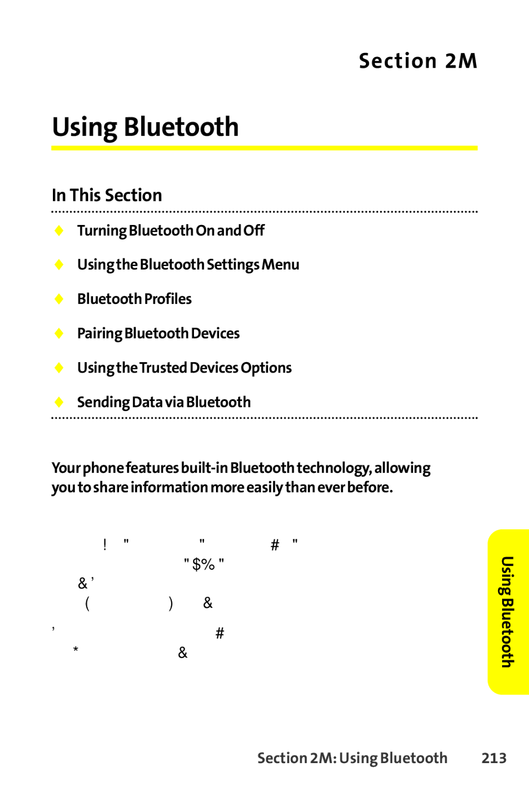 Sprint Nextel SCP-8400 manual Using Bluetooth, 213 