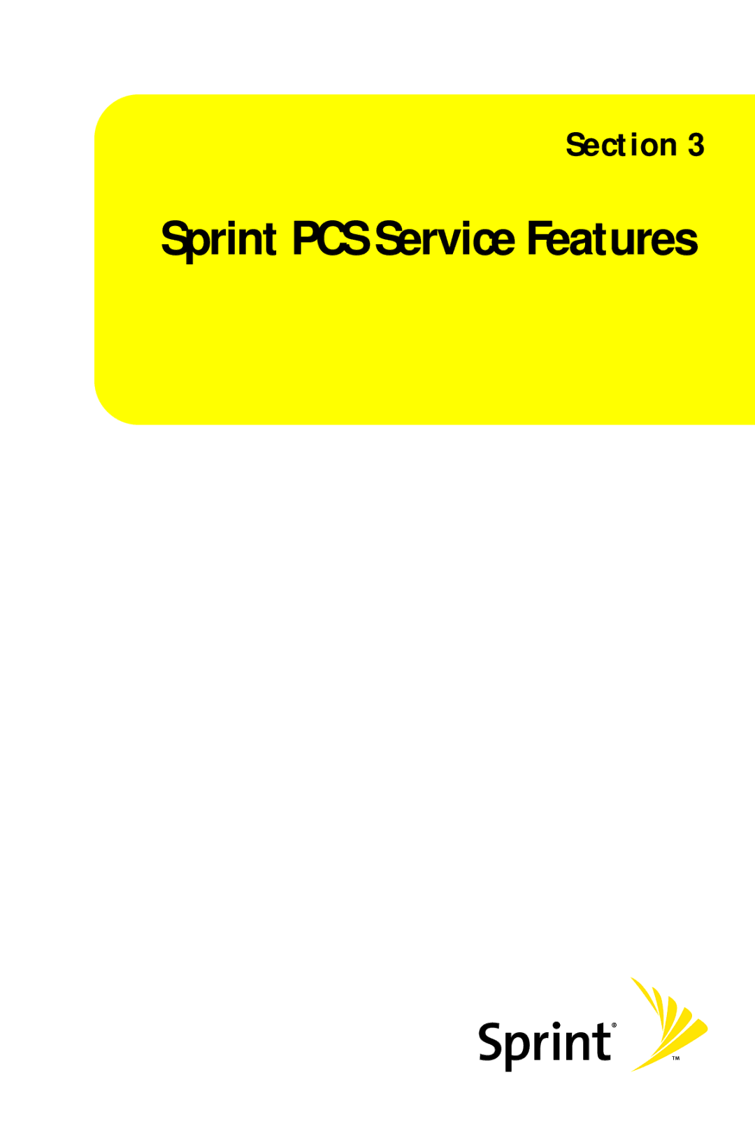 Sprint Nextel SCP-8400 manual Sprint PCS Service Features 