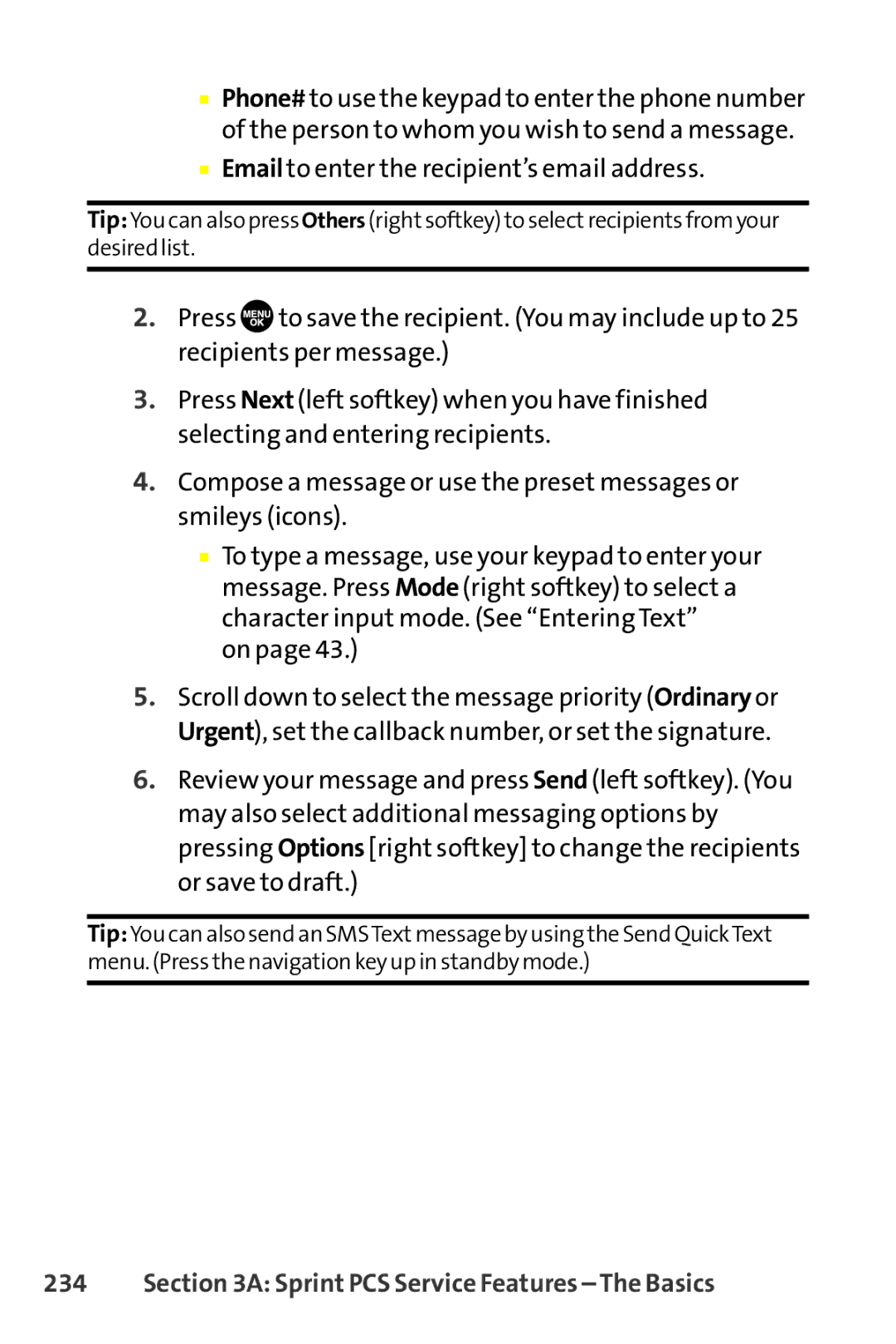 Sprint Nextel SCP-8400 manual  Email to enter the recipient’s email address 