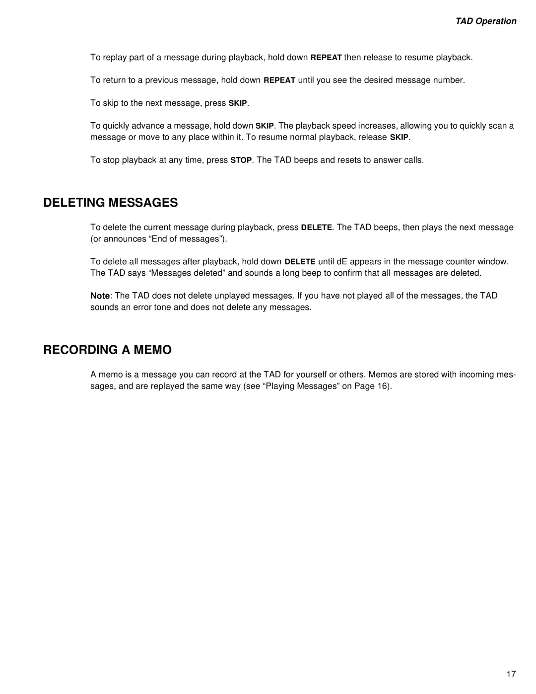 Sprint Nextel SP-515 owner manual Deleting Messages, Recording a Memo 