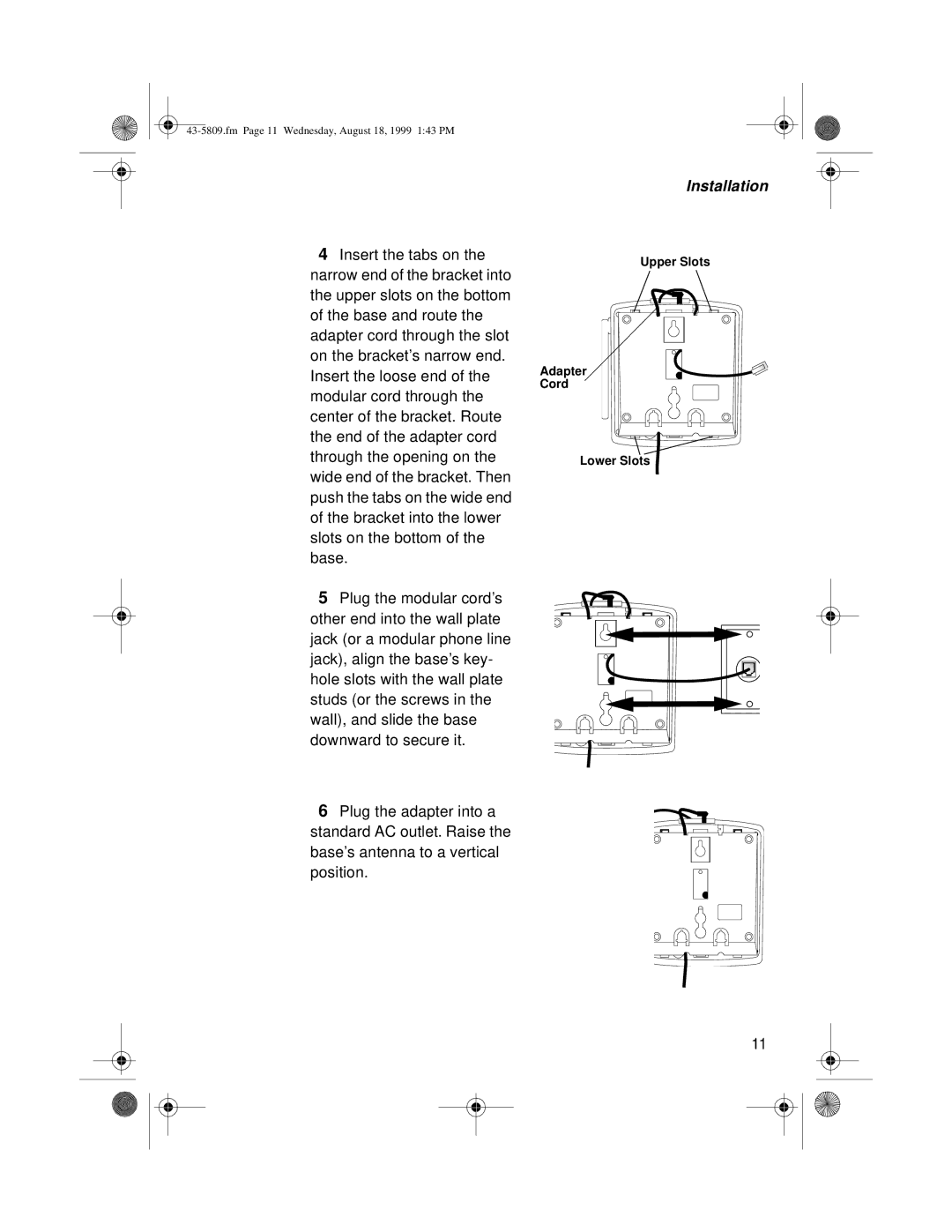 Sprint Nextel SP-809 owner manual Upper Slots Adapter Cord Lower Slots 