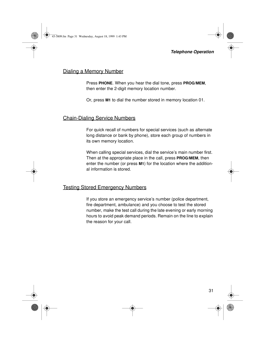 Sprint Nextel SP-809 owner manual Dialing a Memory Number 