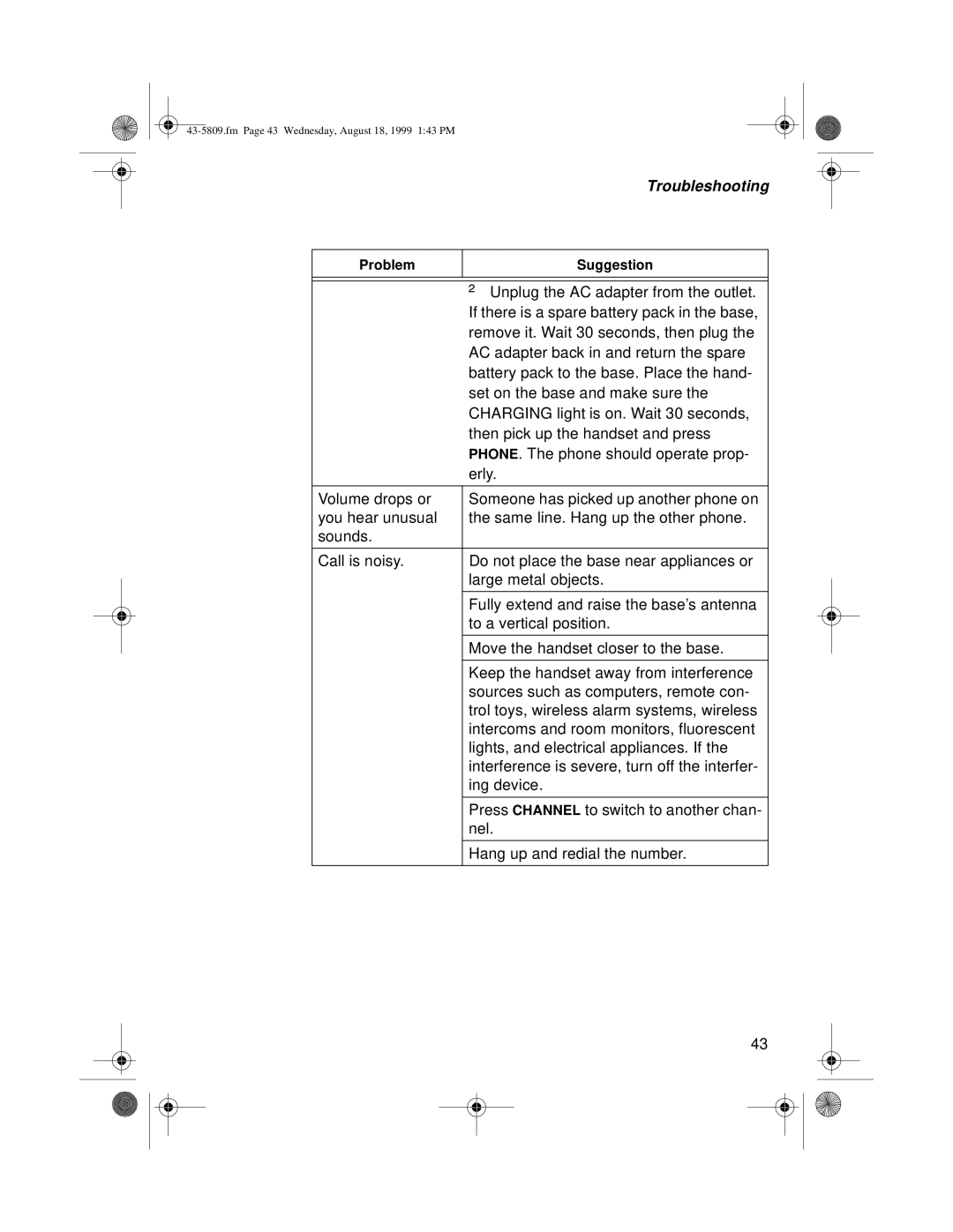 Sprint Nextel SP-809 owner manual ² Unplug the AC adapter from the outlet 