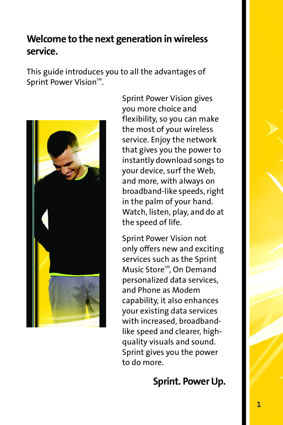 Sprint Nextel Stereo Receiver manual Sprint. Power Up 